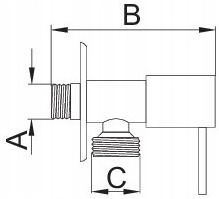 Angle Valve Ceramic Head 1/2 X 1/2 Pin