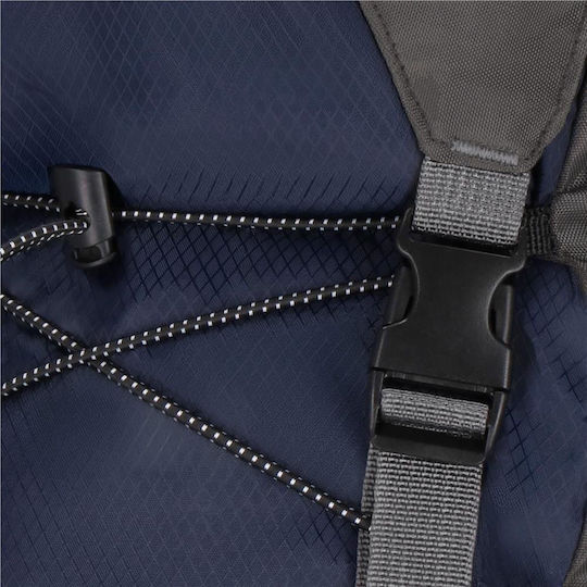 Husă impermeabilă pentru rucsac militar tactic de drumeție, 90 litri, 25 kg, 74x32x20 cm, albastru-gri