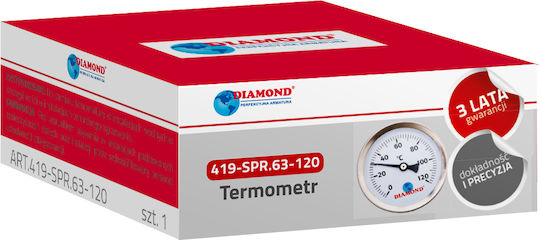 Биметален циферблатен термометър 63 мм 0-120 °C
