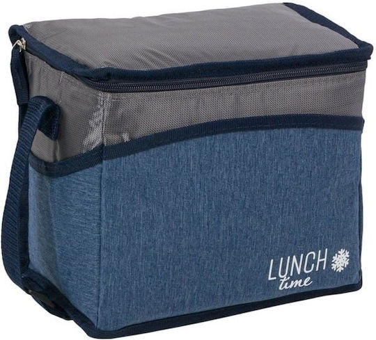 Geantă alimentară cu fermoar 9L 26x16x21cm Albastru Jeans Antracit