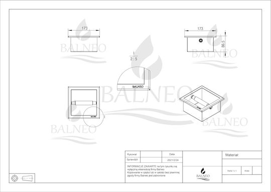 Balneo Θήκη за тоалетна хартия Златист
