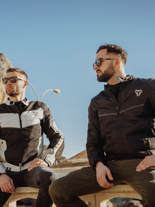 Seca Stream Evo Herren Motorradjacke 4 Jahreszeiten Wasserdicht Schwarz