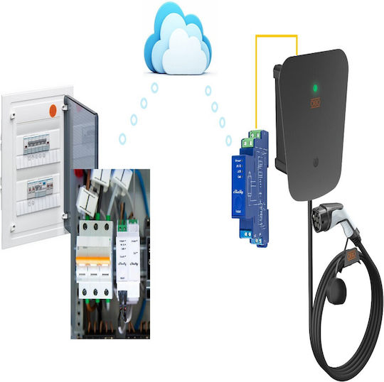 OBO Bettermann Wall Mounted Three-Phase 22kW Charging Station with Built-in Cable Type 2 (6570022)