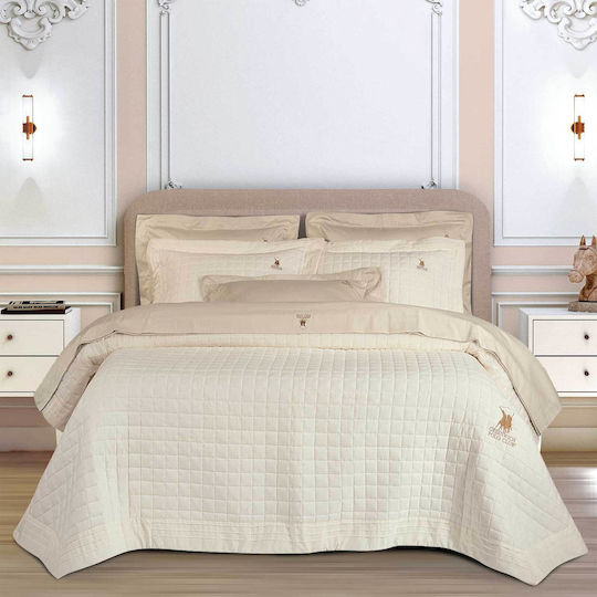 Greenwich Polo Club 2355 Κουβερλί Υπέρδιπλο Microfiber Ecru 240x250cm