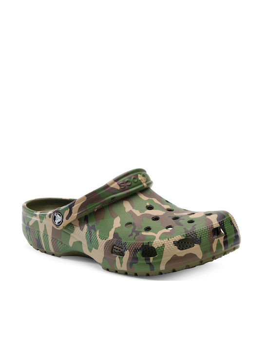 Crocs Classic Printed Camo Anatomic Clogs Green