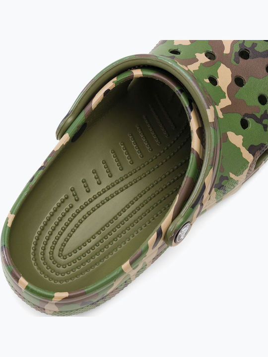Crocs Classic Printed Camo Anatomic Clogs Green