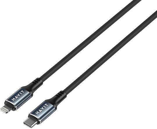 Havit USB-C to Lightning Cable 30W Μαύρο 1m (1897275)