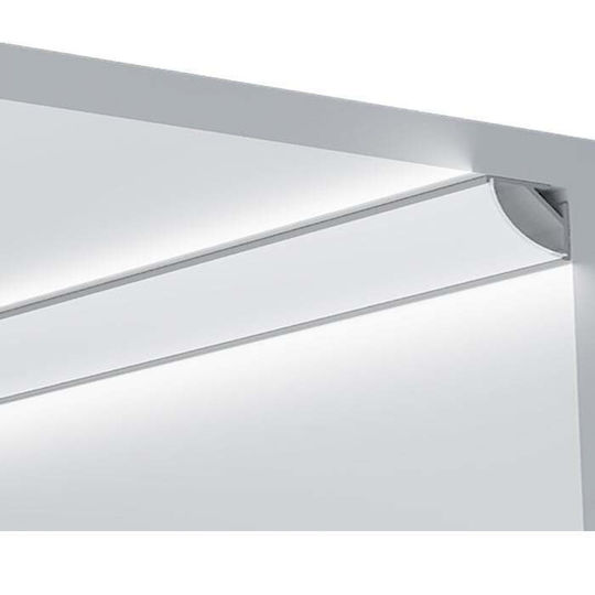 Aluminum Profile LED Strip Case Corner 45° Silver Milky Cover 1m Per 2m