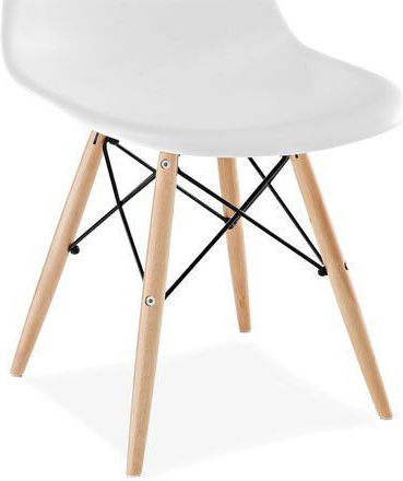 Fiore Kd Dining Room Polypropylene Chair Leuko 46x53.5x81.5cm