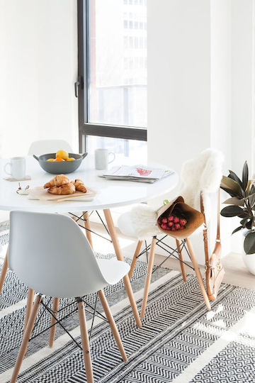 Fiore Kd Dining Room Polypropylene Chair Leuko 46x53.5x81.5cm