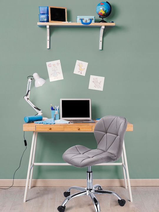 Jumi Endo Office Chair with Arms Gray Velvet
