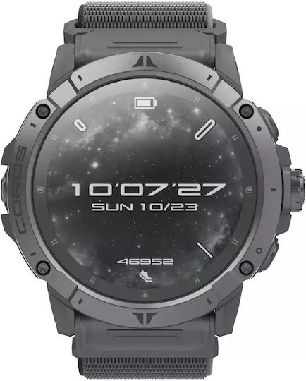 Coros Vertix 2s GPS Adventure Titan 50mm Smartwatch Waterproof cu Monitor De Ritm Cardiac (Space - M/L)