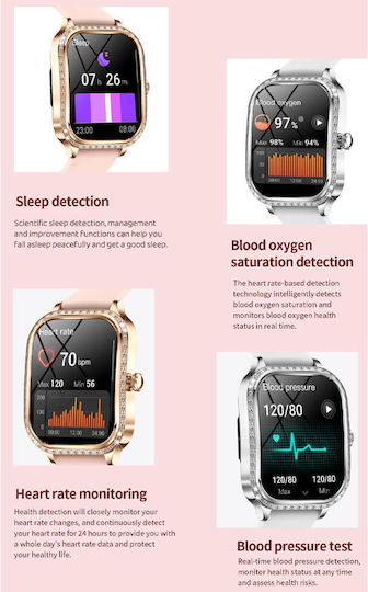 Microwear MK88 Smartwatch με Παλμογράφο (Silver Steel)