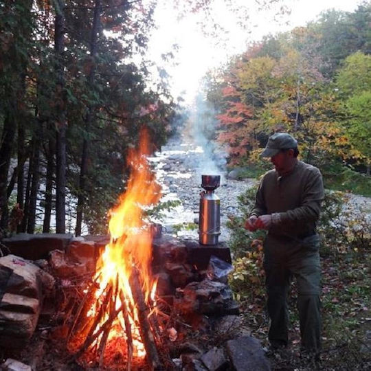 ‘Base Camp’ Kettle 1.6 L Stainless Steel + Whistle Kelly Kettle