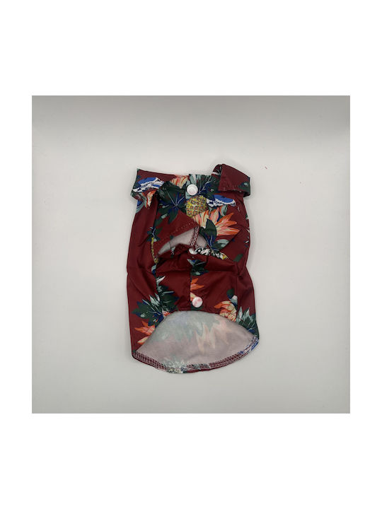 Bonnie XS Burgunder Hundeshirt mit Ananas- und Tropenblatt-Design Bonnie XS Burgunder Hundeshirt mit Ananas- und Tropenblatt-Design