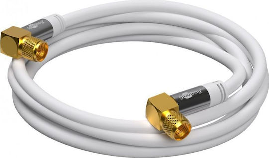 Goobay Antenna Cable Coax female - Coax female White 3m (70484) 1pcs