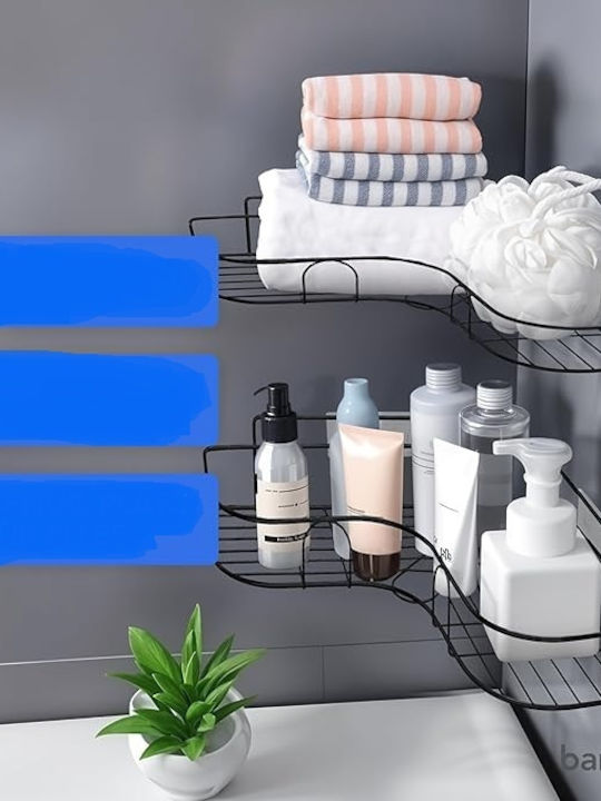 Ecke An der Wand montiert Badezimmerregal Kunststoff Orange