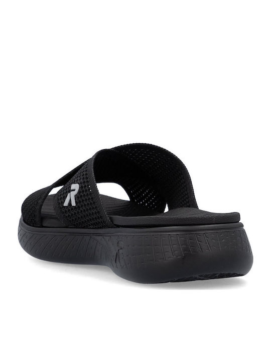 Γυναικεία Ανατομικά Σανδάλια Flatforms Μαύρα
