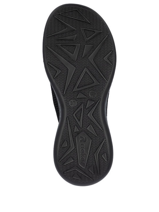 Γυναικεία Ανατομικά Σανδάλια Flatforms Μαύρα