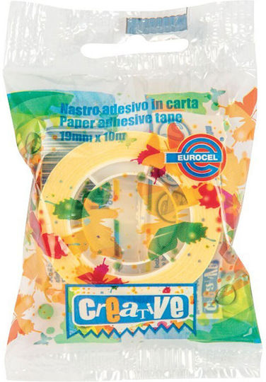 Eurocel Creative Pastel Yellow Paper Adhesive Tape 19mmx10m 371300160