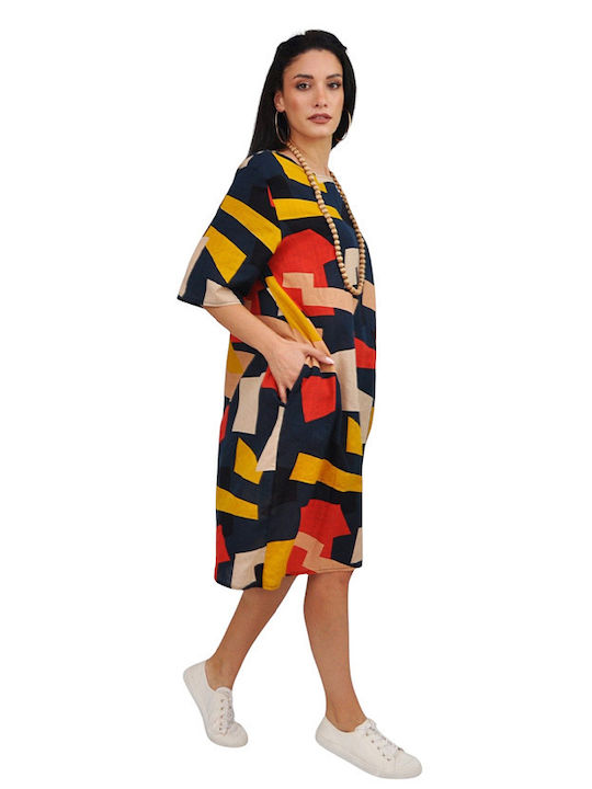 Sommer Midi Kleid Blue