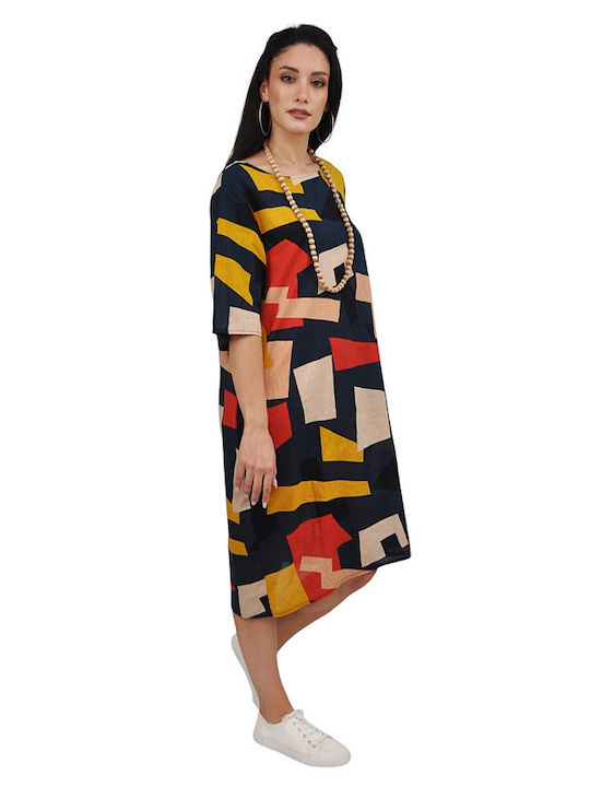 Sommer Midi Kleid Blue