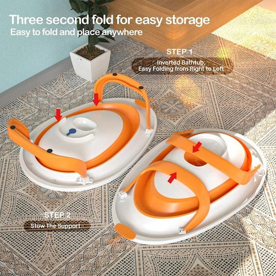 Foldable Baby Bath Orange