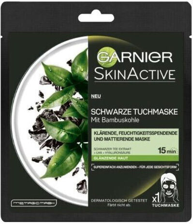 Garnier Sheet Μάσκα Προσώπου με Ενεργό Άνθρακα 28gr
