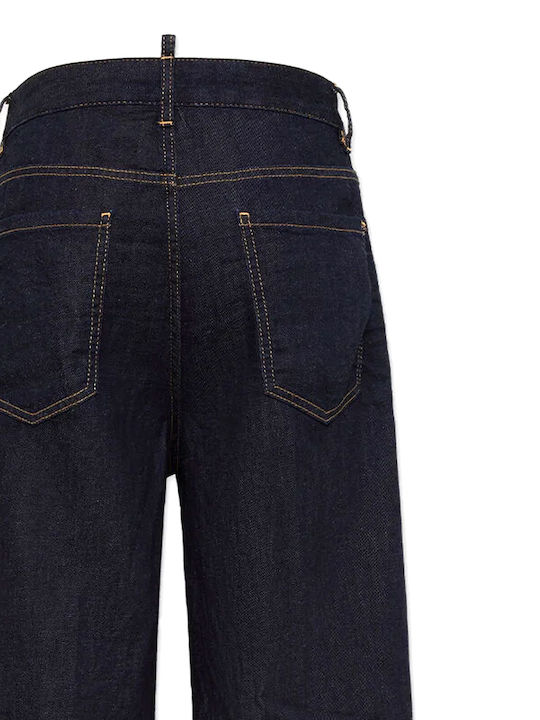 Traveller Damen Hoch tailliert Stoff Hose Blau