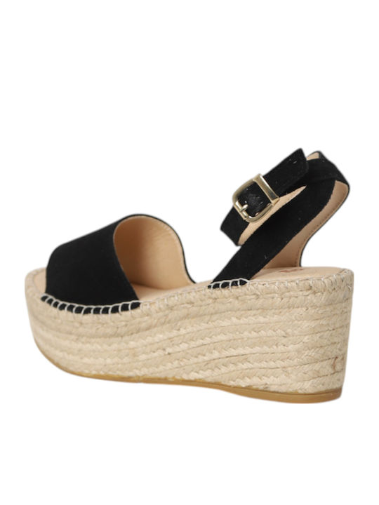 Women's Platform Espadrilles Black