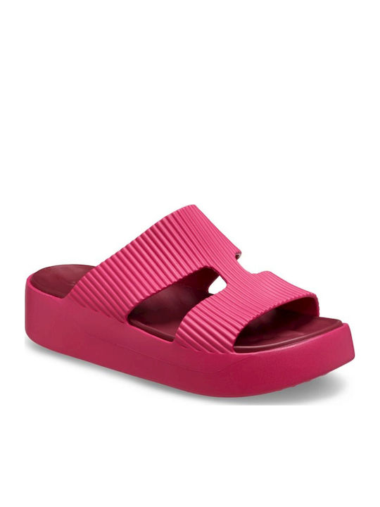 Getaway Groove Flip Flops In Sandal Style With Platform In Fuchsia Colour