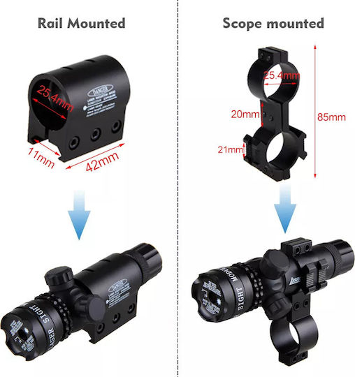 Taktischer Laser 1-5mw Jagd Schießen 11mm Schiene Tgl11