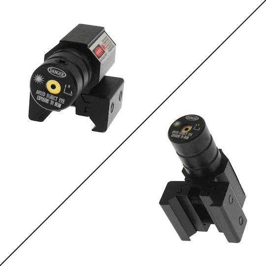 Gun Rail Sight Laser Targeting Shooting Red Beam Black 21459 Oem