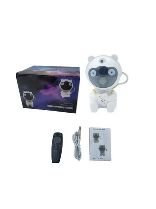 Led Περιστρεφόμενο Παιδικό Φωτιστικό Projector Νυκτός Αστροναύτης με Προβολή Αστεριών