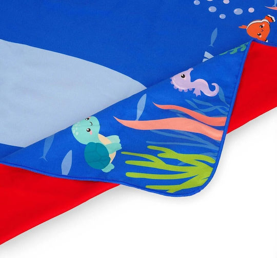 Legami Beach Towelling Poncho for Kids Shark Ptk0002