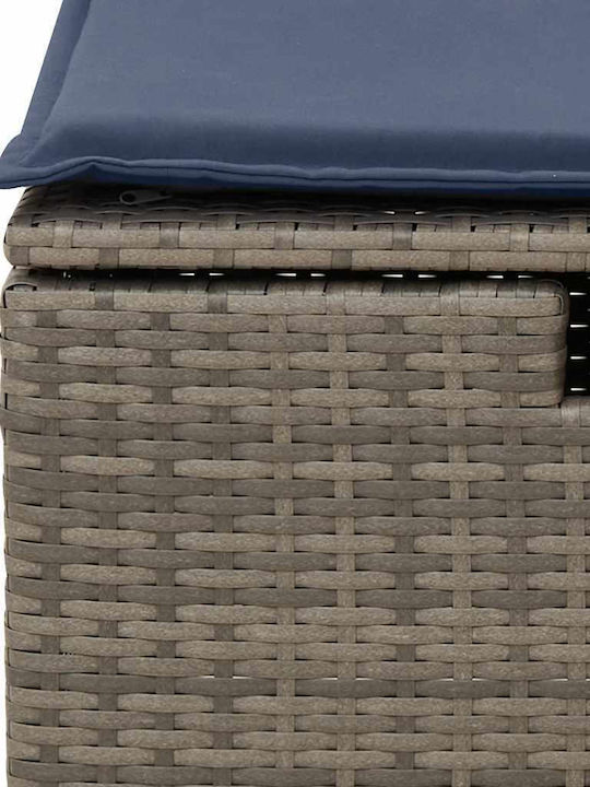 Corner Outdoor Sofa Rattan with Cushions 55x55x69cm