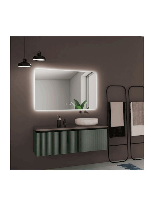 Imex Italia Oglindă de Baie Pătrată Lumini LED Atingere 80x80cm