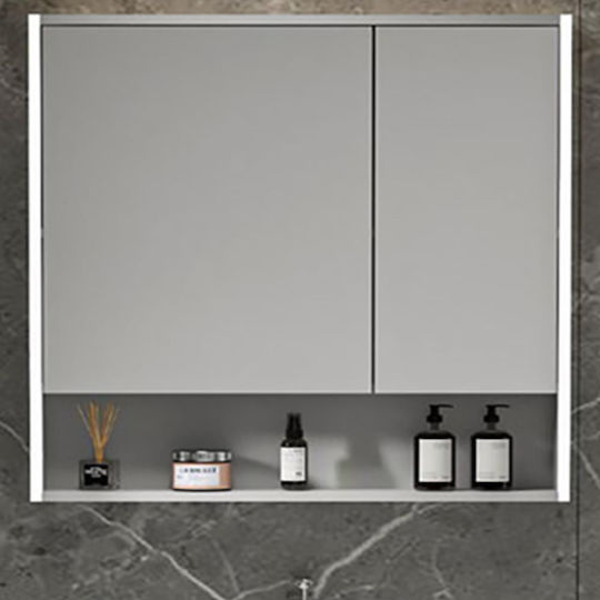 Martin 3MYVON075GR Καθρέπτης Led από Plywood 75x70cm Γκρι