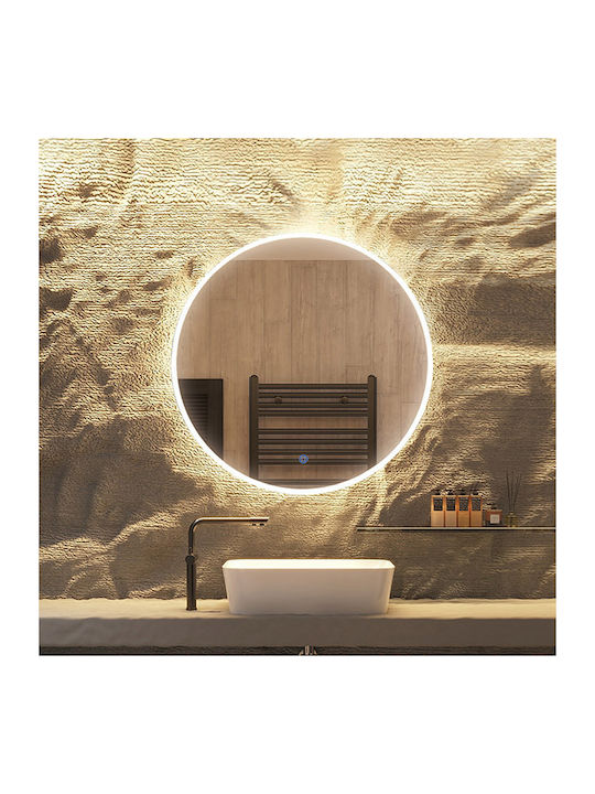 Eurolamp Στρογγυλός Καθρέπτης Μπάνιου Led Αφής 60x60cm