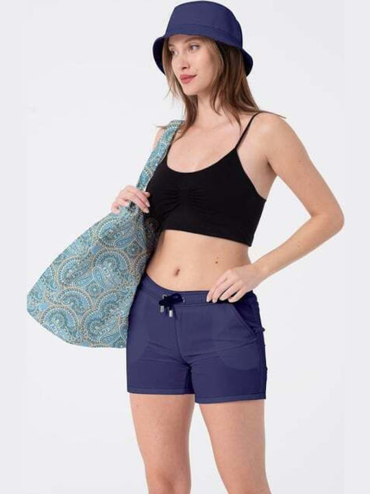 Miami Beach Stoff Strandtasche Blau