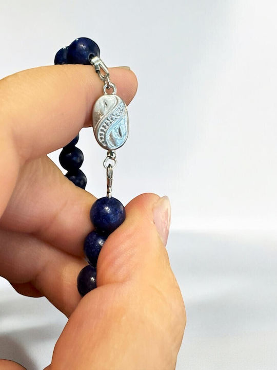 Halskette aus Silber Marineblau