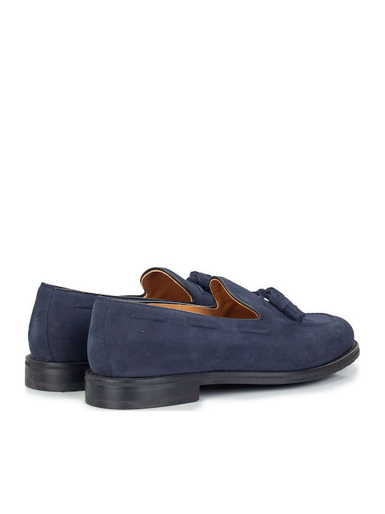 Wildleder Herren Mokassins in Blau Farbe