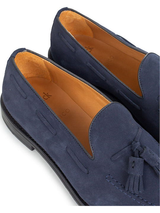 Wildleder Herren Mokassins in Blau Farbe