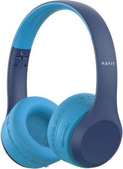 Havit Wireless / Wired On Ear Headphones with Radio with 18 hours of Operation Blue