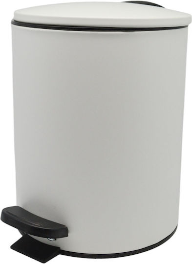Σετ Πεντάλ Inox 5lt+πιγκάλ Άσπρο Ματ Soft Close Ankor