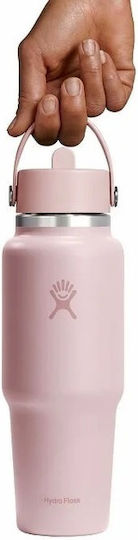 Hydro Flask Wide Mouth Travel Thermos Stainless Steel Bottle 946ml Trillium with Straw