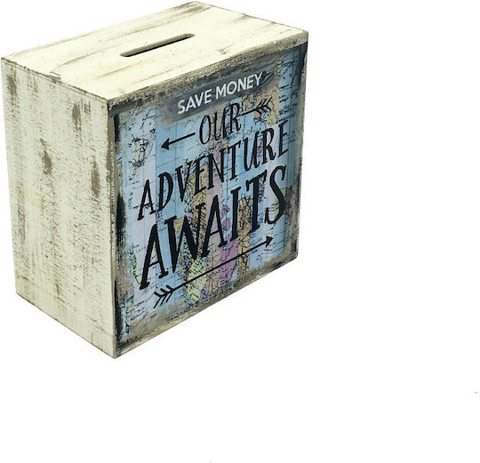 LiebeQueen Money Box Wooden Multicolored 10x6x10cm