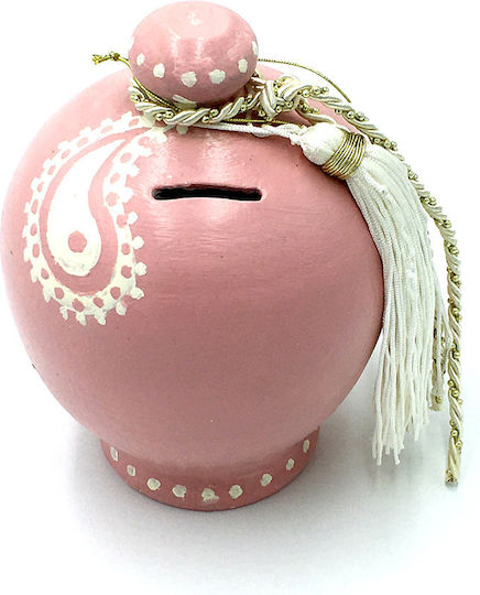 LiebeQueen Money Box Ceramic Pink 13x13x16cm