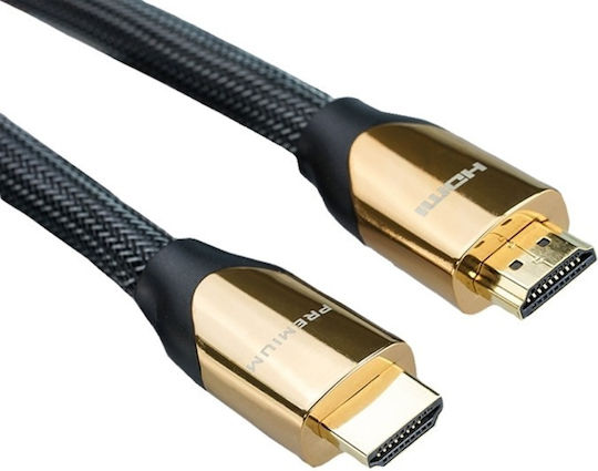Roline Angle Cable HDMI male - HDMI male 2m Μαύρο