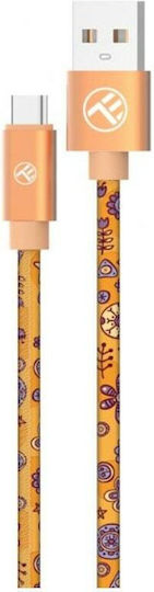 Tellur Graffiti Usb To Type-c Cable 3a 1m Orange